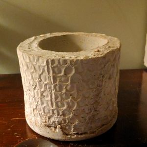 Cement Pot for plant or candle/misc.